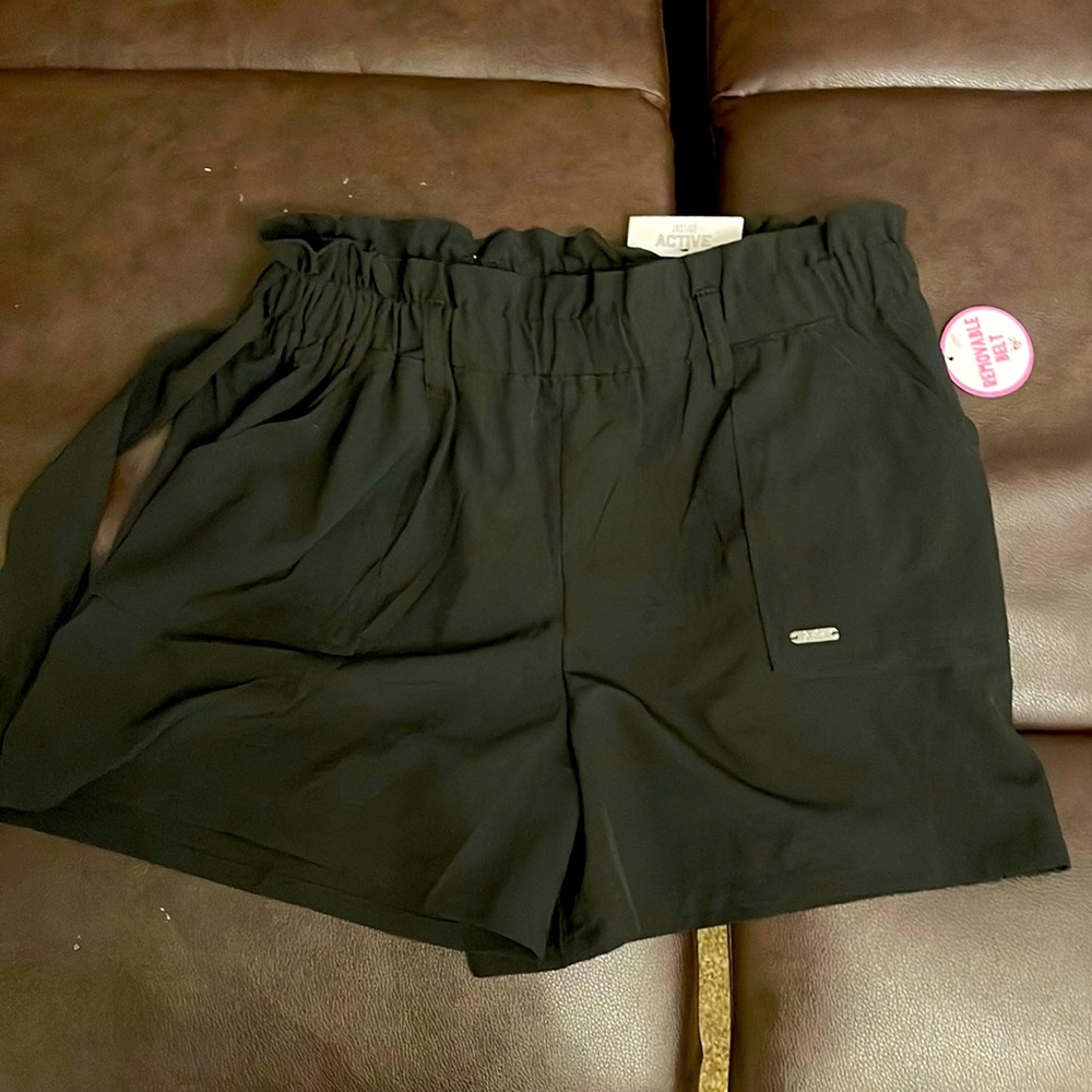 JUSTICE-NWT- black shorts with belt